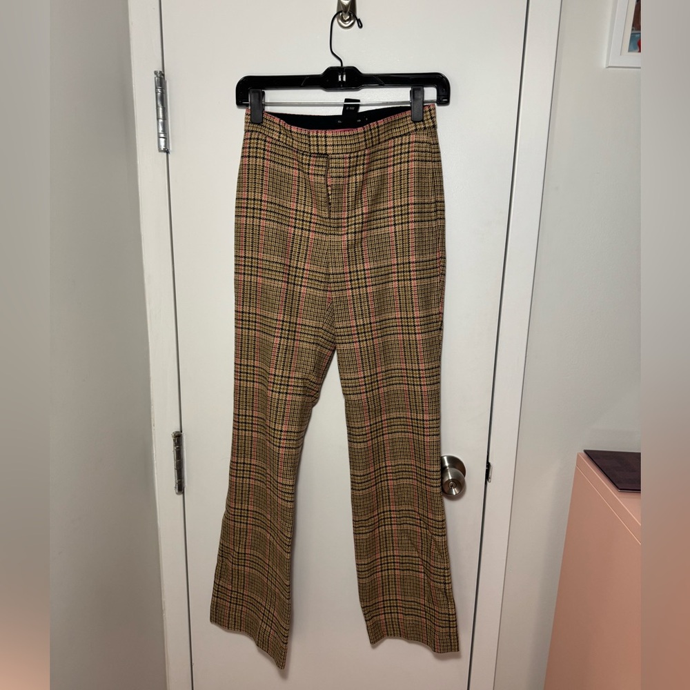 Wool plaid trousers